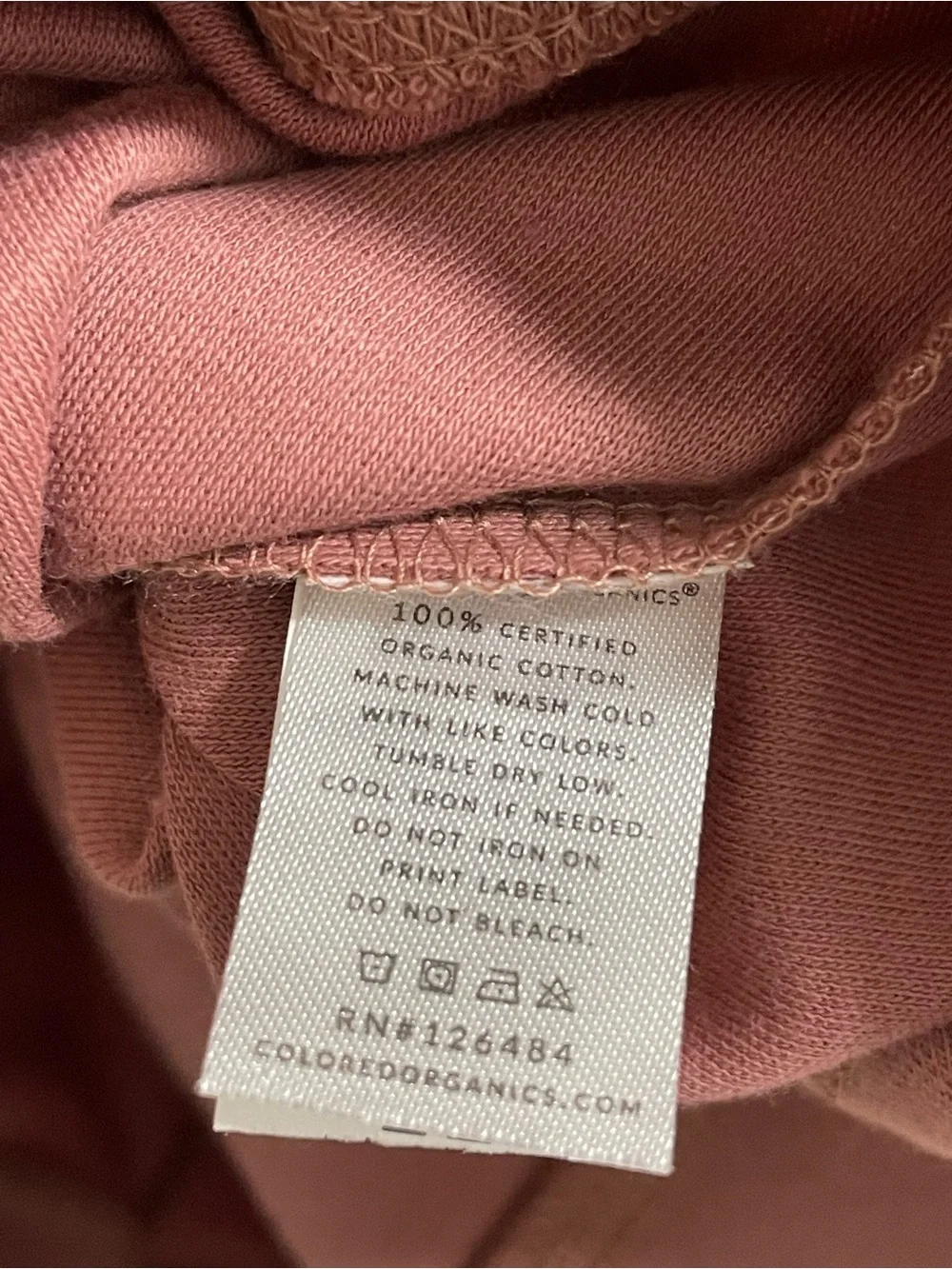 Colored Organics Dusty Rose Hoodie